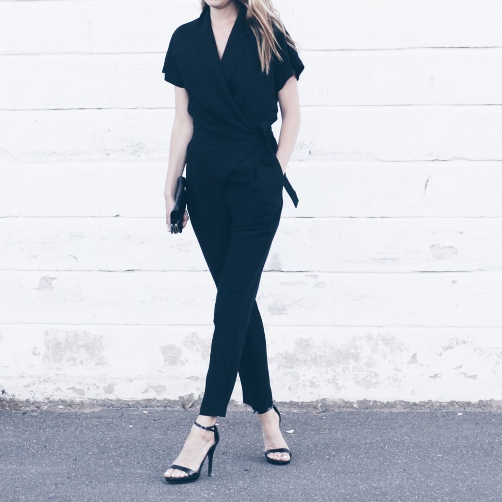 work appropriate tuxedo jumpsuit