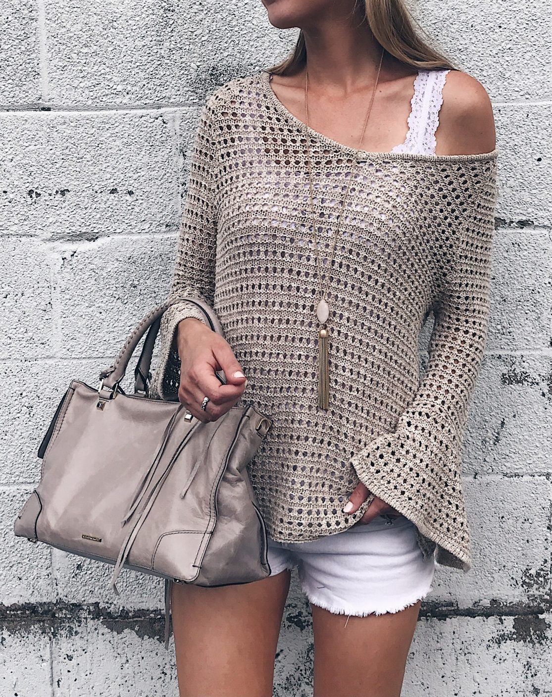 Summer fashion trends 2017 - open knit bell sleeve slouchy sweater on pinterestingplans