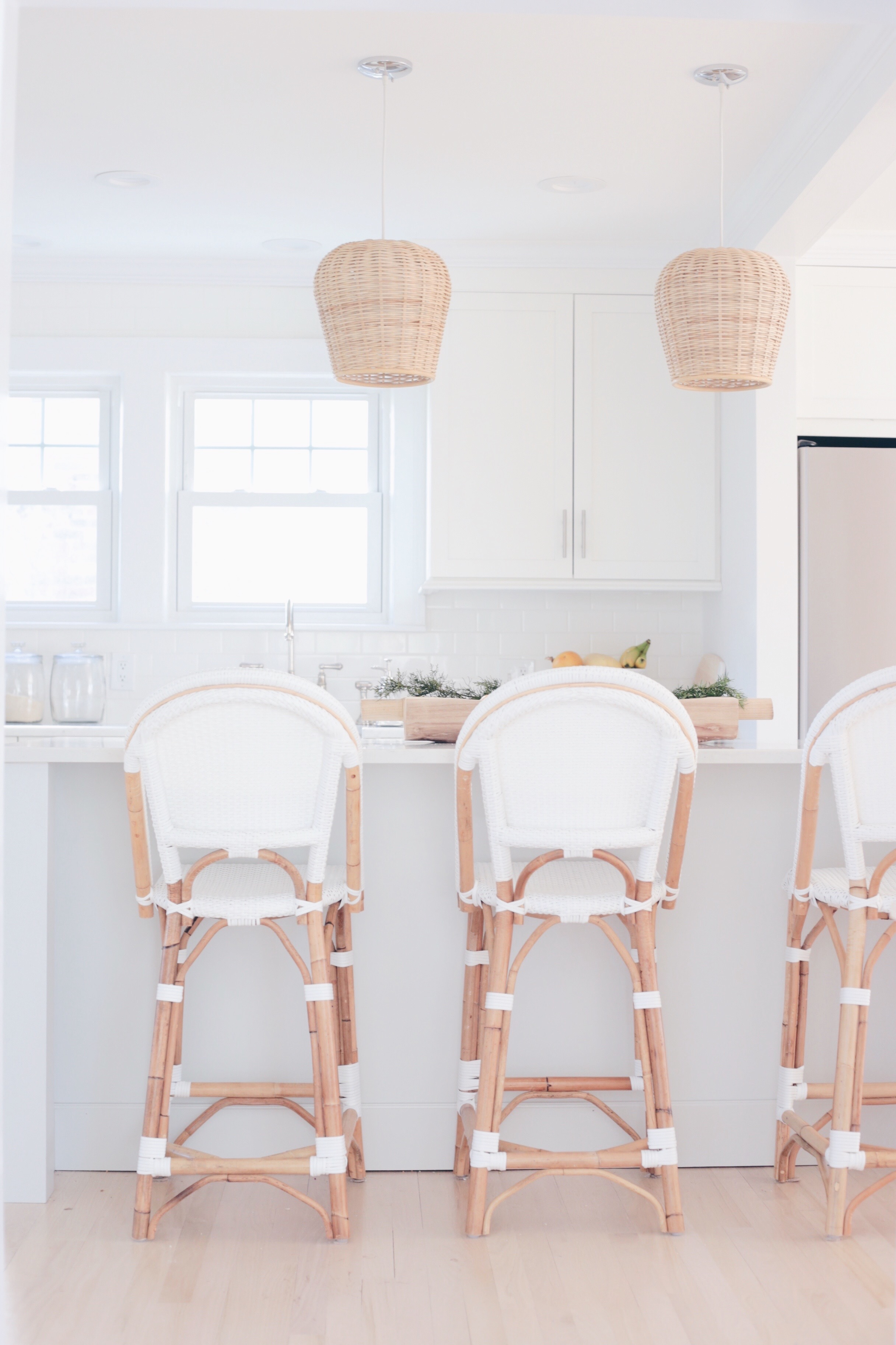 MUST READ - Number 1 tip when planning a kitchen renovation - rattan island pendant lights