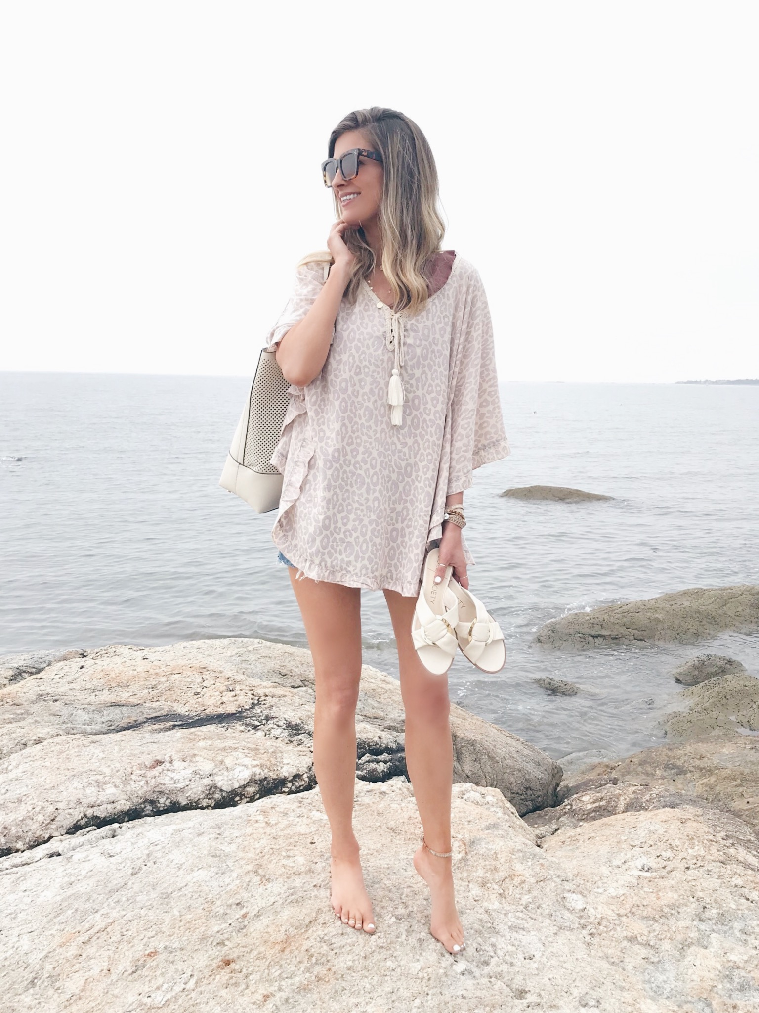 sole society leopard beach coverup