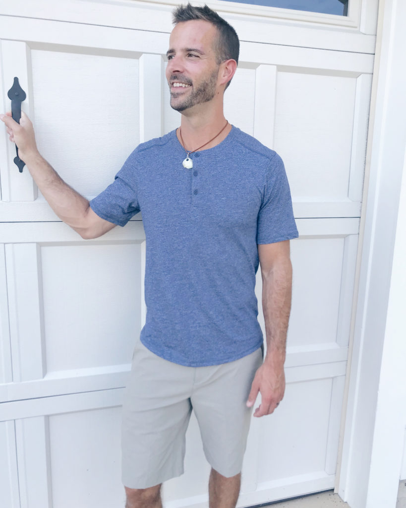 Jockey athleisure wear - mens short sleeve henley tee in workers blue - pinteresting plans blog