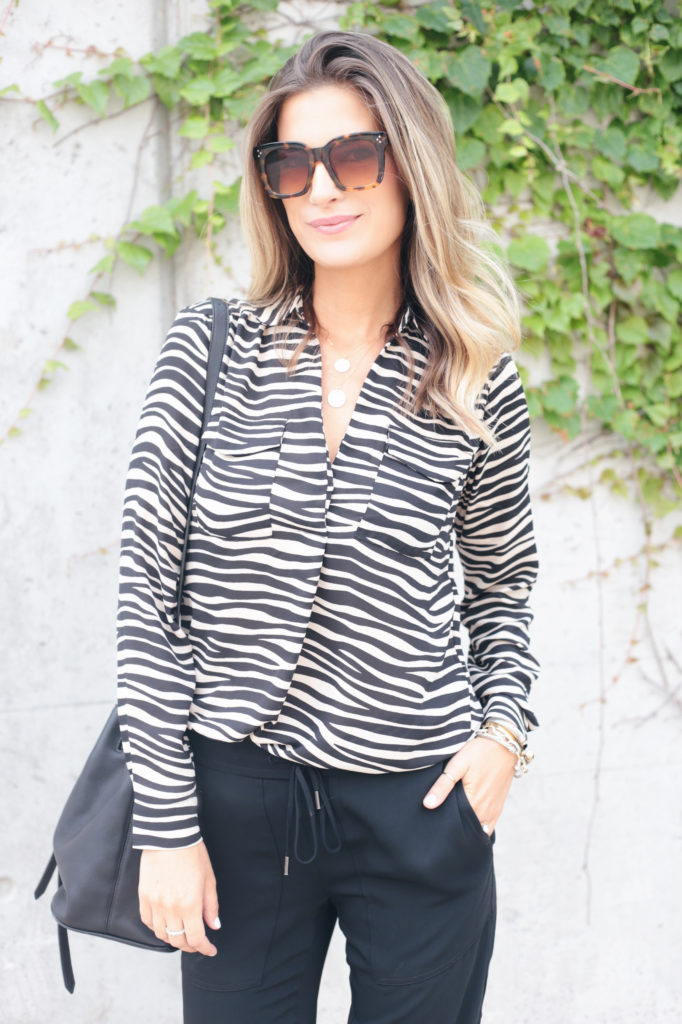 work appropriate joggers and animal print pieces - fall fashion trends for work 2019