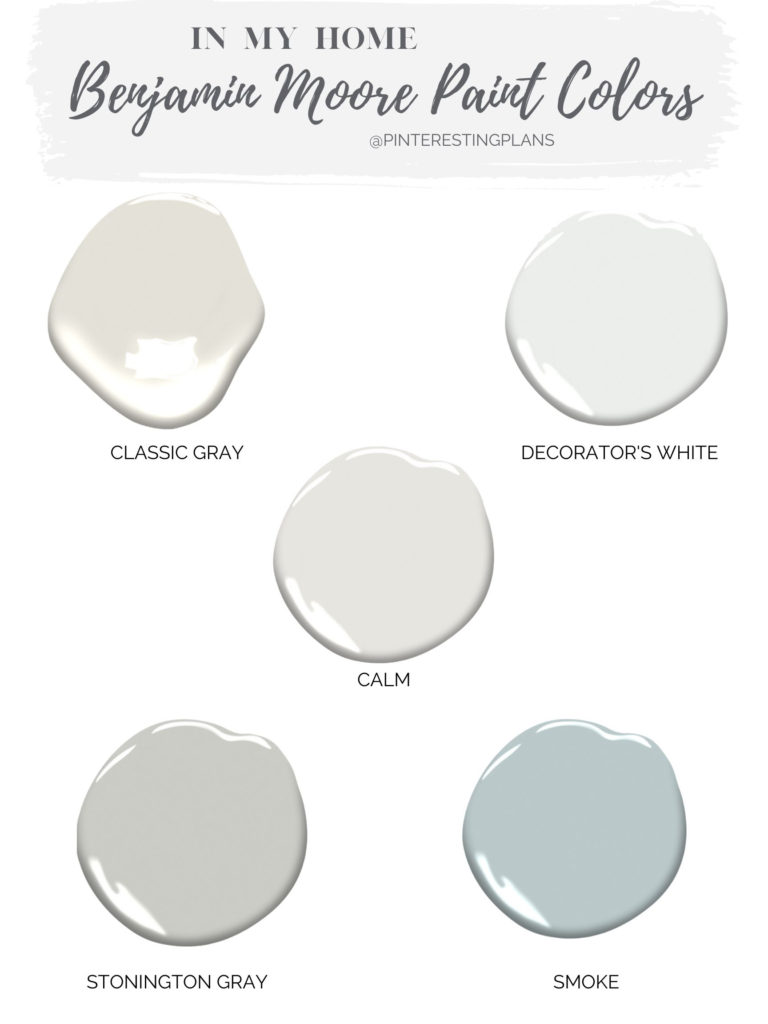 Favorite Benjamin Moore Gray and Neutral Paint colors - Pinteresting Plans blog