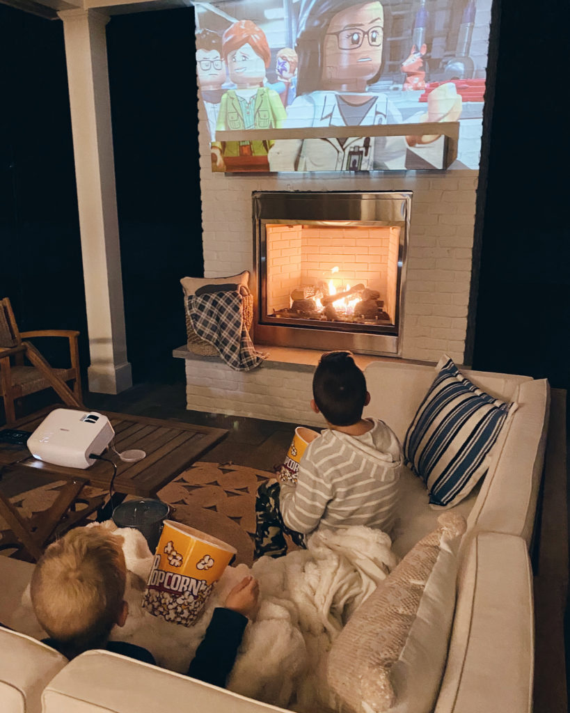 outdoor movie night - socially distanced gathering ideas 