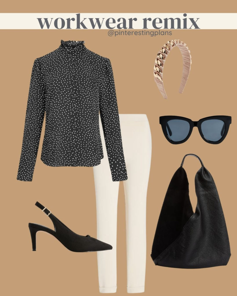 neutral fall workwear outfit idea 2021