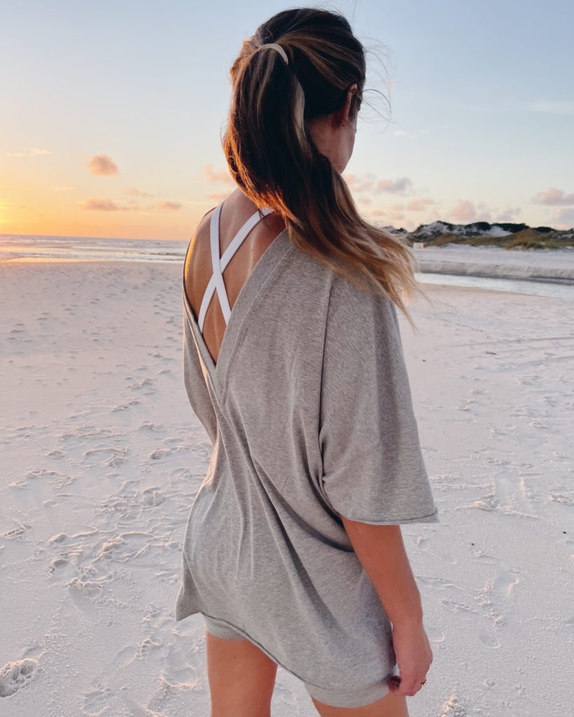 free people fp movement good karma white strappy back crop top