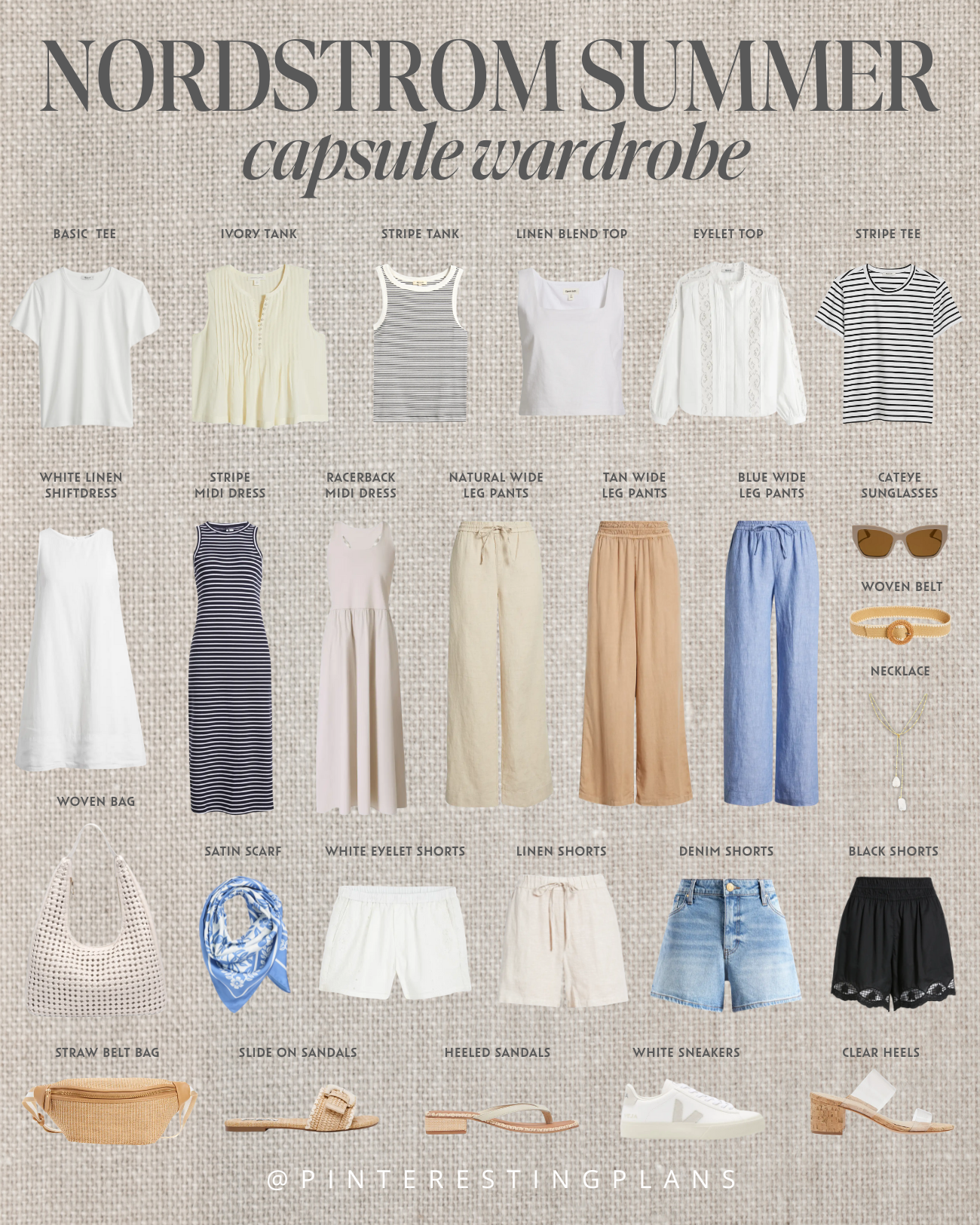 minimalist summer capsule wardrobe 2025 from nordstrom on Pinteresting Plans fashion blog
