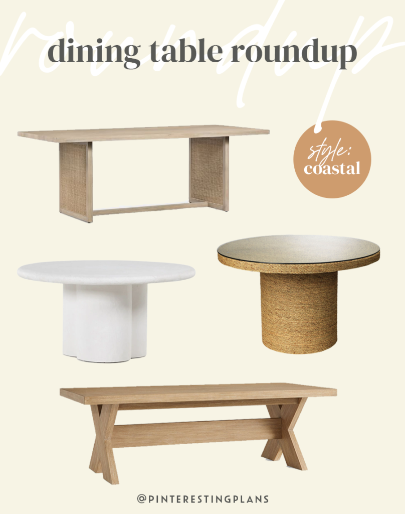 best modern coastal dining tables