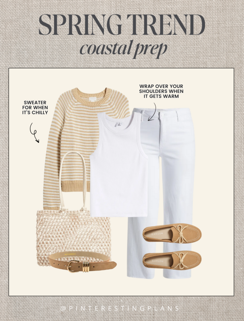 Coastal prep spring fashion trend for 2025